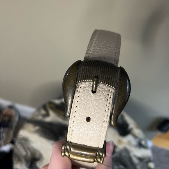 Vintage Brass Leather Belt Small main image 8